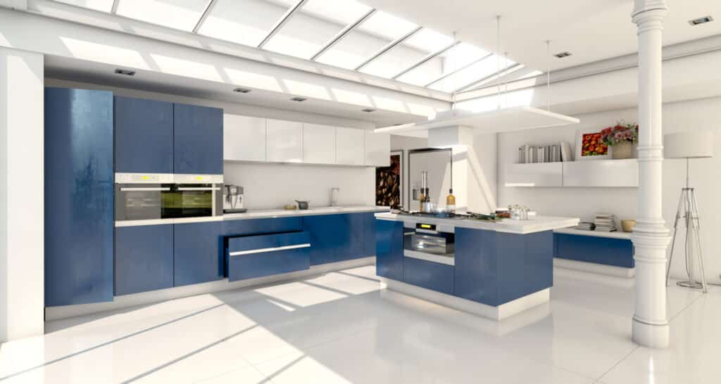 Navy blue Kitchen Cabinet